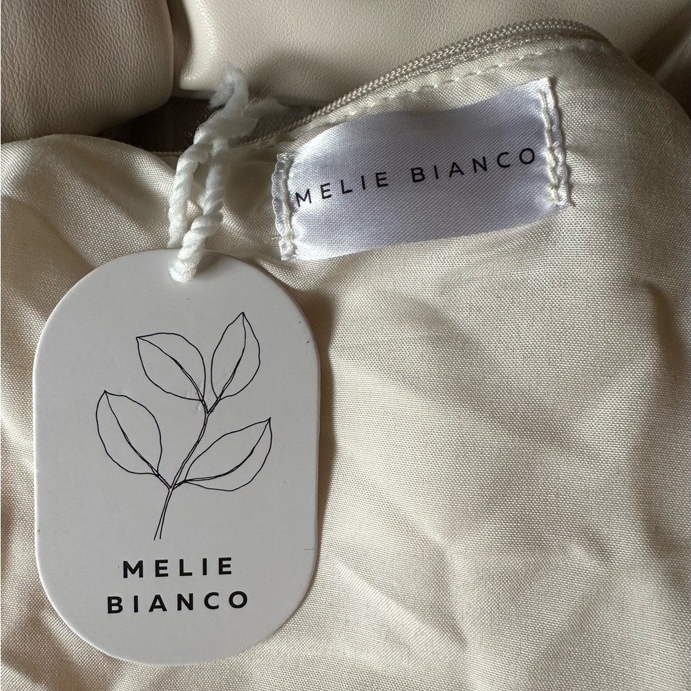 Melie Bianco Alexandra Cream Vegan Top Handle Bag NWT - Picture 5 of 9